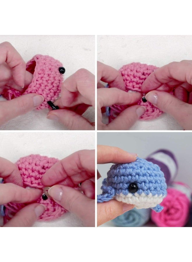 دايتويز عيون أمان 150 قطعة من عيون الأمان البلاستيكية 6-12 مم مع غسالات عيون حرفية لمشاريع الكروشيه للحيوانات المحشوة ودمى الدببة وحرف يدوية وصنع ديكورات الحفلات - Image 4